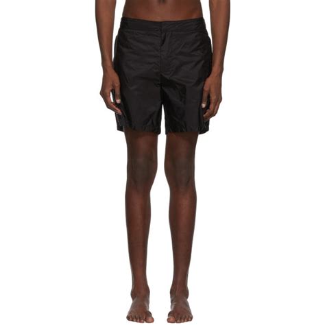 prada black swim shorts